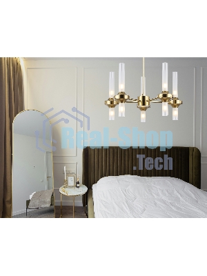 Люстра Ambrella light LH55358/10 BS/CL латунь/прозрачный G9/10 max 30W D550*690