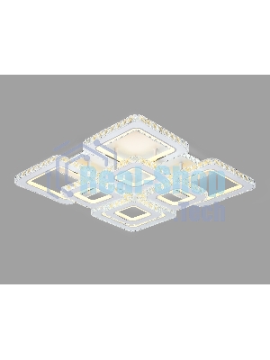 Управляемый светодиодный светильник Ambrella light FA1737/4+4 WH/CH белый/хром 215W 3000K/4200K/6400K 720*720*120 (ПДУ РАДИО 2.4G)