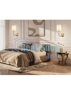 Настенный светильник Ambrella light LH71506 BS/FR латунь/белый матовый E14 max 40W 230*120*310