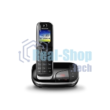 Телефон беспроводной (DECT) Panasonic KX-TGJ320RUB ной, АОН, черный, автоответчик
