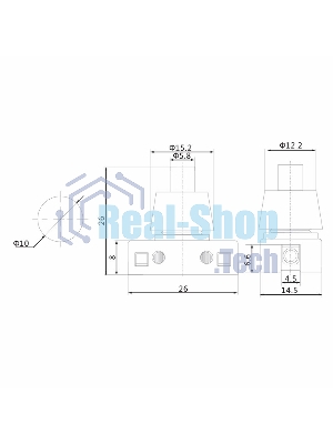 Выключатель-кнопка Rexant 250V 2А (2с) ON-OFF белый (для настольной лампы)