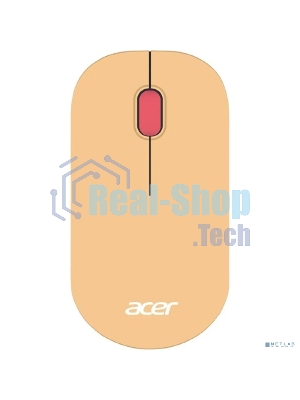 Мышь беспроводная Acer OMR205 бежевый/розовый, 1200 dpi, радиоканал, USB, кнопки - 3