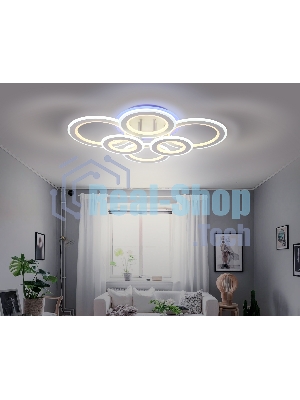 Потолочный светодиодный светильник FA8808 WH белый 198W 700*540*150 (ПДУ РАДИО 2.4)