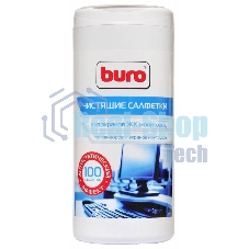Салфетки Buro BU-Tscreen, 100 шт для экранов мониторов/плазменных/ЖК телевизоров/ноутбуков туба 100 шт влажных
