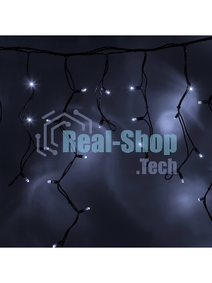 Гирлянда Neon-night Айсикл (бахрома) светодиодный, 3,2 х 0,9 м, черный провод каучук, 230 В, диоды белые, 120 LED