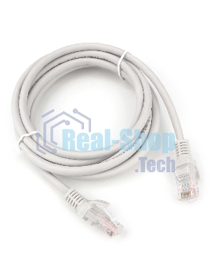 Патч-корд LSZH UTP Cablexpert PP31-2M cat.5e, 2м, литой, многожильный, серый