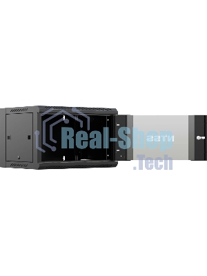 Шкаф коммутационный NTSS NTSS-W12U6060GS-BL настенный 12U 570x600мм пер.дв.стекл 60кг черный 500мм 27кг 220град. 635мм IP20 сталь