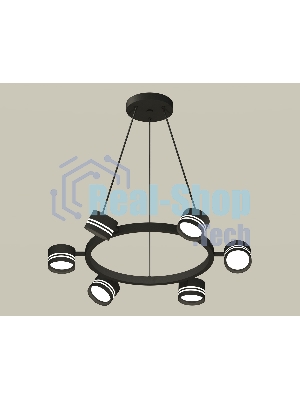 Светильник Ambrella light XB9193202/6 SBK/FR черный песок/белый матовый GX53 (C9193, N8478)