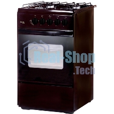 Плита газовая Лада Nova RG 24040 B коричневый, конфорок 4 шт, духовка 50 л, 50 см x 85 см x 60 см