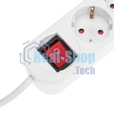 Удлинитель Rexant STANDARD 3 гнезда, 5 м, 3х1,0 мм², с/з, с выключателем, 2 USB, белый