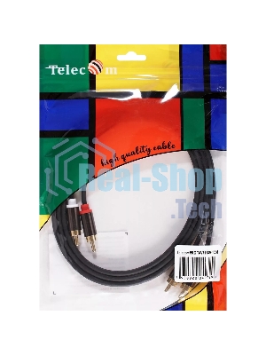 Кабель соединит 2xRCA (M) - 2xRCA (M),1.5m, TelecomPRO TAV7158M-1.5M