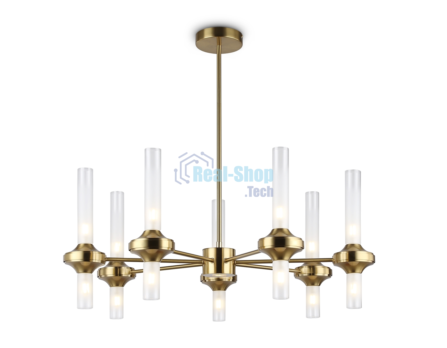 Люстра Ambrella light LH55360/14 BS/CL латунь/прозрачный G9/14 max 30W D750*690