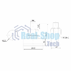 Выключатель-кнопка Rexant 250V 1А (2с) ON-OFF белый (для настольной лампы)