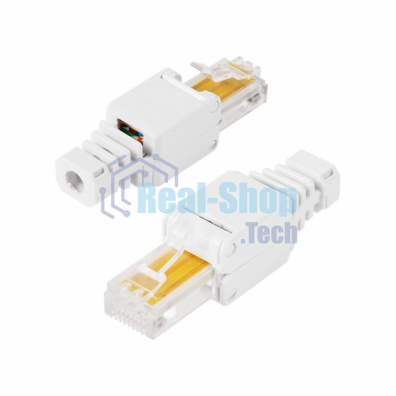 Разъем Rexant RJ-45(8P8C) под витую пару, UTP, категория 5e, самозажимной