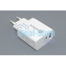Блок питания (сетевой адаптер) Amperin USB-A, USB-C (YDS-TC045-011PK) 45W, белый