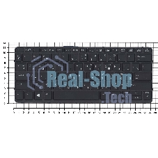 Клавиатура для ноутбука HP Probook X2 612 G1 черная с рамкой и подсветкой