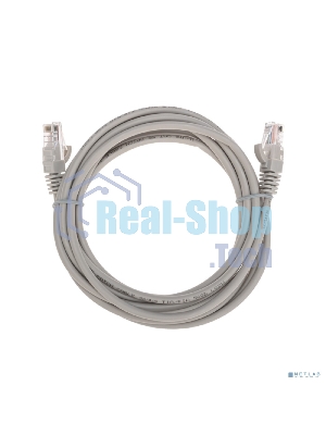 Патч-корд U/UTP Rexant cat.5e, RJ45-RJ45, 26AWG, ZH нг(А)-HF, серый, 3 м