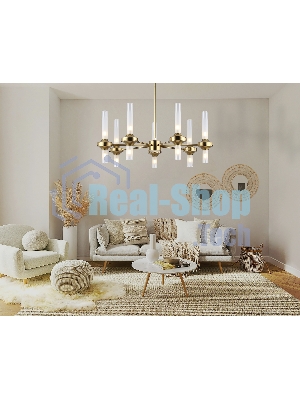 Люстра Ambrella light LH55360/14 BS/CL латунь/прозрачный G9/14 max 30W D750*690