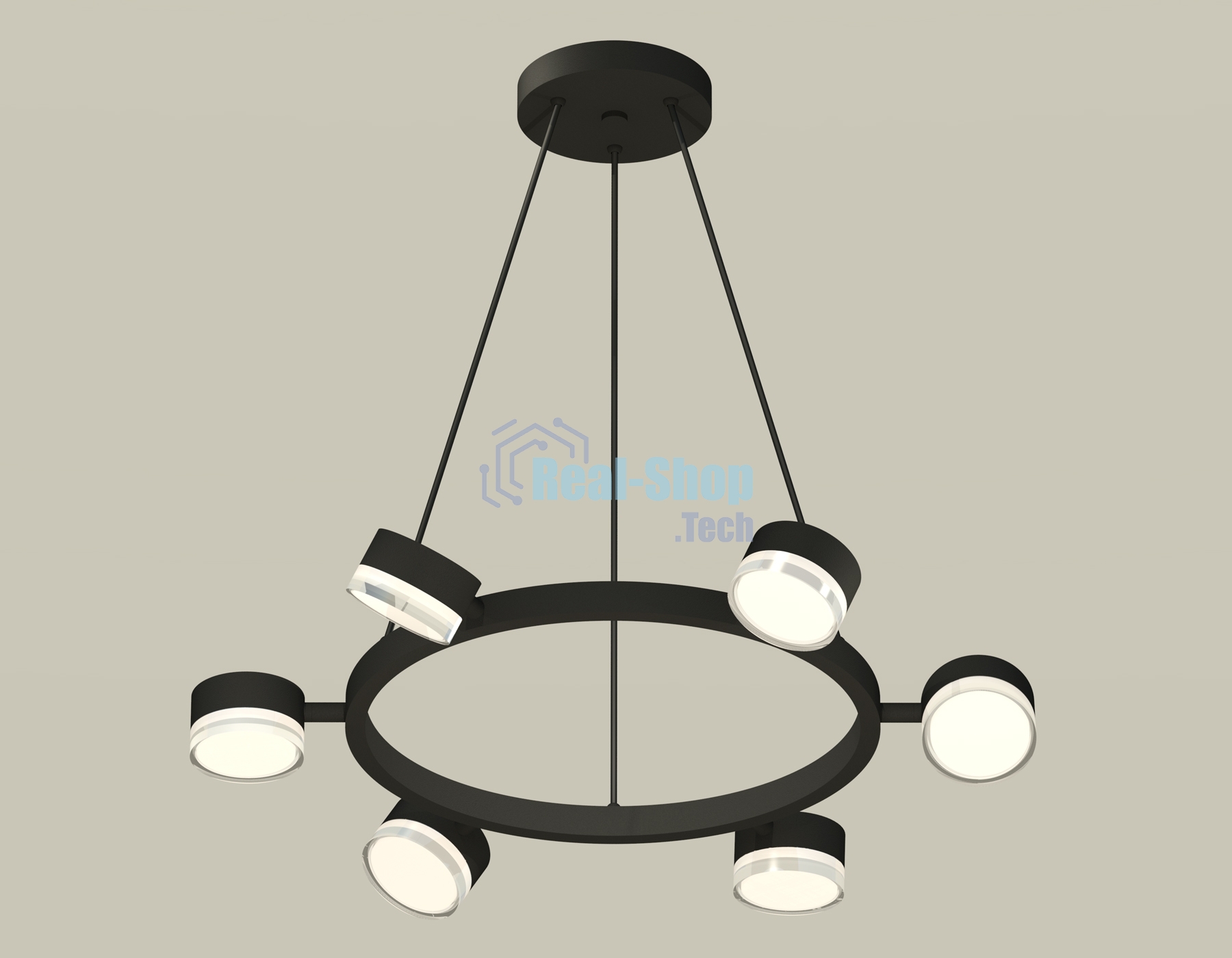 Светильник Ambrella light XB9193203/6 SBK/FR/CL черный песок/белый матовый/прозрачный GX53 (C9193, N8399)
