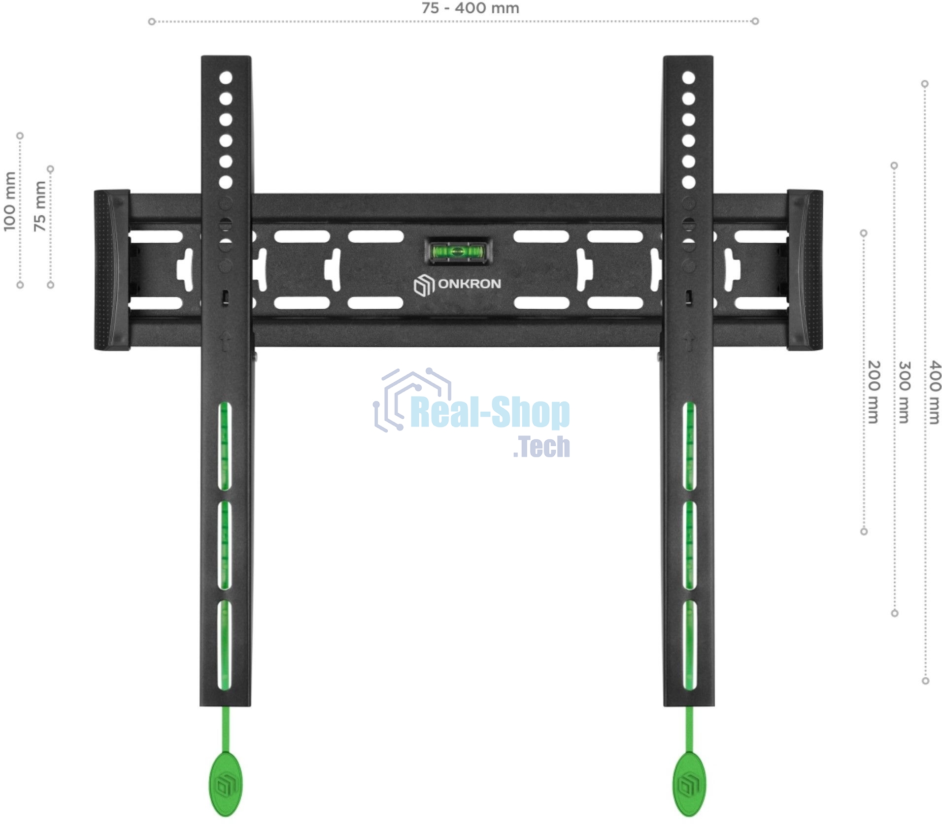 Кронштейн ONKRON FM5/32-55'' макс 400x400 наклон 0º от стены: 29мм макс вес 56,8кг