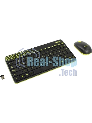 Комплект клавиатура + мышь Logitech Wireless Desktop MK240 Nano черный Retail Combo