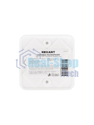 Коробка распаячная Rexant ОУ для кабель-канала 80х80х23 мм, белая, IP40
