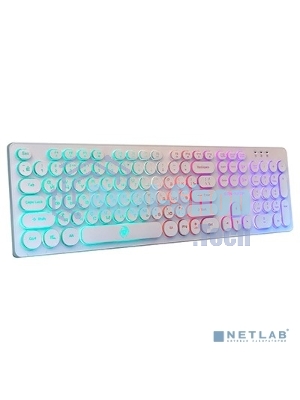 Клавиатура проводная Dialog Gan-Kata KGK-16U WHITE - игровая с RGb-подсветкой, USB, белая