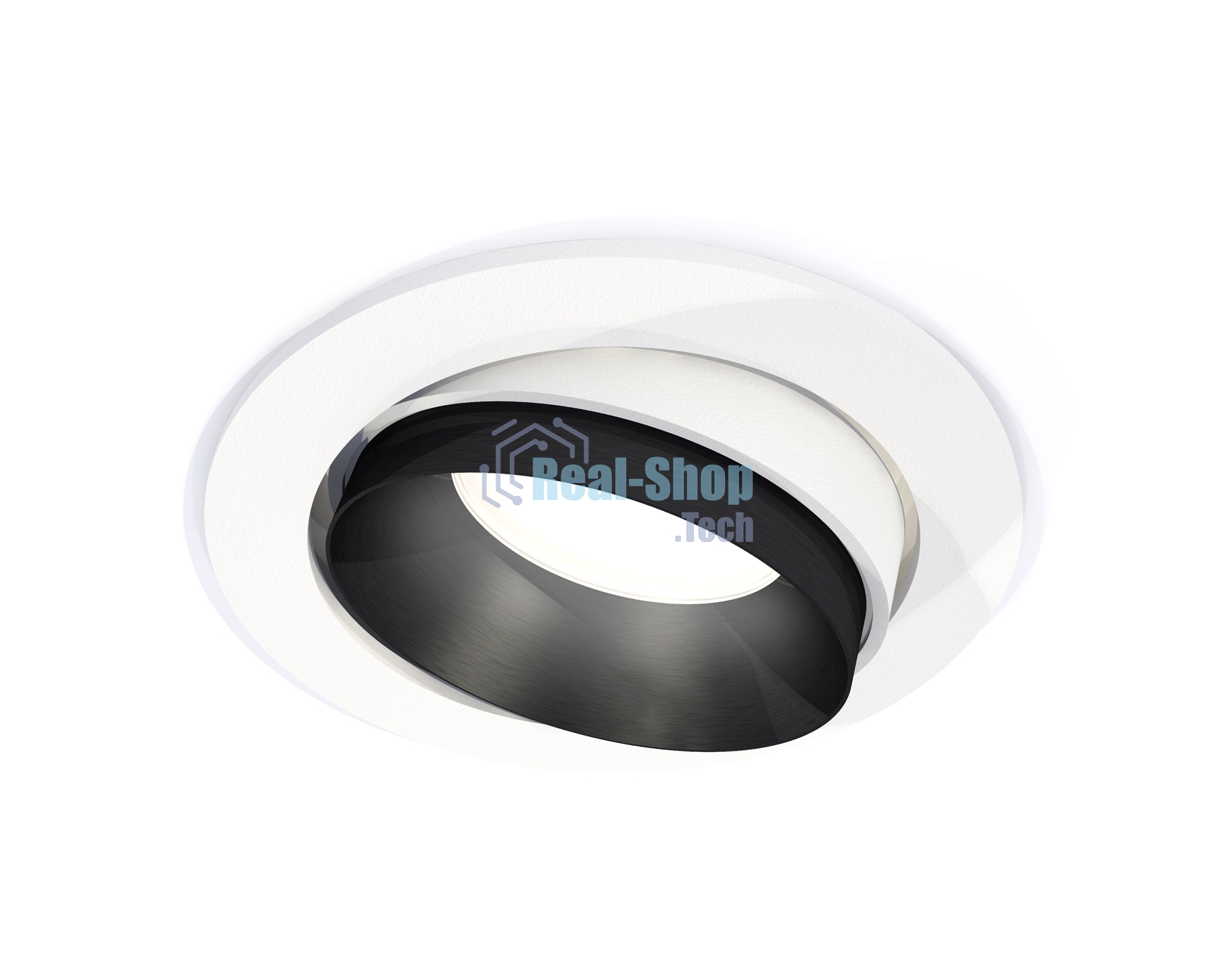 Комплект встраиваемого поворотного светильника Ambrella light XC7651021 SWH/PBK белый песок/черный полированный MR16 GU5.3 (C7651, N7031)