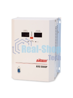 Стабилизаторы напряжения Powerman AVS-P Voltage Regulator 5000VA, Digital Indication, Wall Mount, Hardwire Input/Output, 230V, 1 year warranty, White