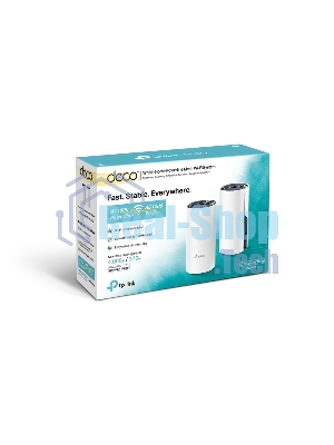 Бесшовный Mesh роутер TP-Link DECO P9 (2-PACK) AC1200 10/100/1000BASE-TX белый (упак.:2шт)