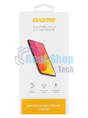 Защитное стекло для экрана Digma DGG1AP13PM для Apple iPhone 13 Pro Max прозрачная 1шт.