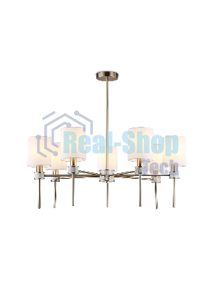 Люстра Ambrella light LH72373/7 DBS/WH темная латунь/белый E14/7 max 40W D840*720