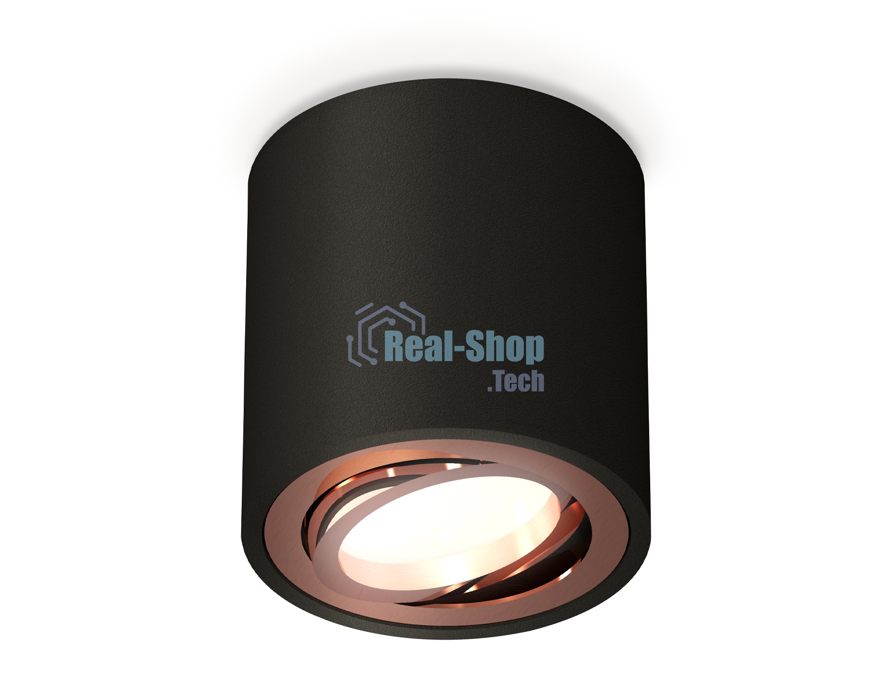 Светильник Ambrella Light XS7532005 SBK/PPG черный песок/золото розовое полированное MR16 GU5.3 (C7532, N7005)