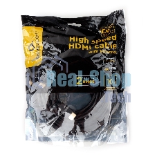 Кабель HDMI Cablexpert CCF2-HDMI4-10M, 19M/19M, v2.0, медь, позол.разъемы, экран, 2 фер.кольца, 10м, черный, пакет