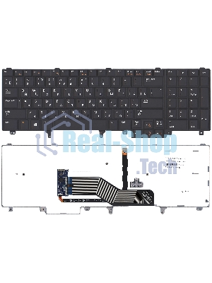Клавиатура для ноутбука Dell Latitude E6520 E6530 E6540 черная с подсветкой