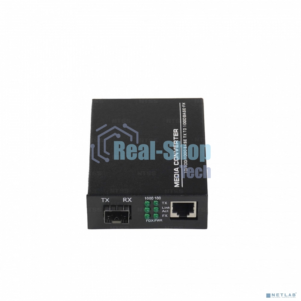 Медиаконвертер NTSS с RJ45 портом 10/100/1000Base-TX/1000Base-FX, без SFP модуля, расстояние передачи до 3,20,40,60,80,120,160,200 км, DC 5В 2А NTSS-1000-SFP