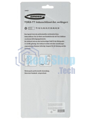 Набор ключей Gross 16407 имбусовых torx-tt 9шт: t10-t50 удлиненные s2 сатинированные