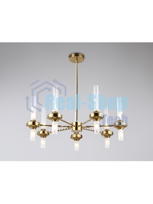 Люстра Ambrella light LH55360/14 BS/CL латунь/прозрачный G9/14 max 30W D750*690