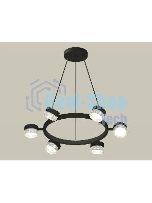 Светильник Ambrella light XB9193250/6 SBK/CL черный песок/прозрачный GX53 (C9193, N8480)