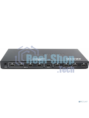 Разветвитель HDMI Cablexpert DSP-8PH4-03, HD19F/8x19F, 1 компьютер => 8 мониторов, Full-HD, 3D, 1.4v, каскадируемый