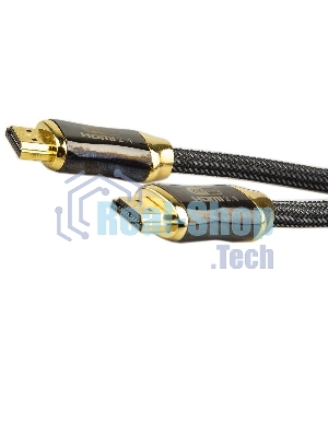 Кабель HDMI 19M/M,ver. 2.1, 8K@60 Hz 2m метал разъемы, нейлоновая оплетка Telecom TCG300-2M