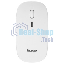 Мышь беспроводная OLMIO WM-21 белый, бесшумная, 3 кнопки с подсветкой, 1600 dpi