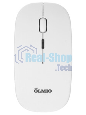 Мышь беспроводная OLMIO WM-21 белый, бесшумная, 3 кнопки с подсветкой, 1600 dpi