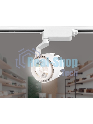 Трековый однофазный светодиодный светильник Ambrella light GL6103 WH белый LED 10W 4200K 24°