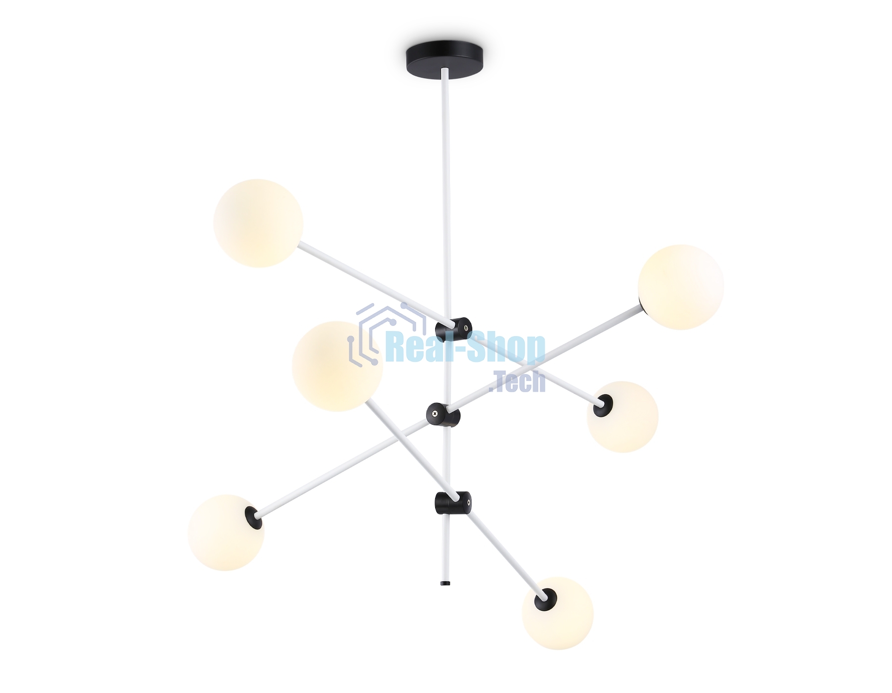 Светитльник Ambrella Light TR2512/6 WH/BK белый/черный G9/6 max 10W D970*830