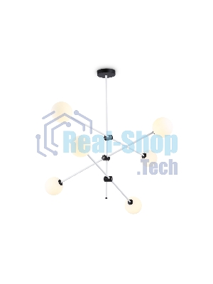 Светитльник Ambrella Light TR2512/6 WH/BK белый/черный G9/6 max 10W D970*830