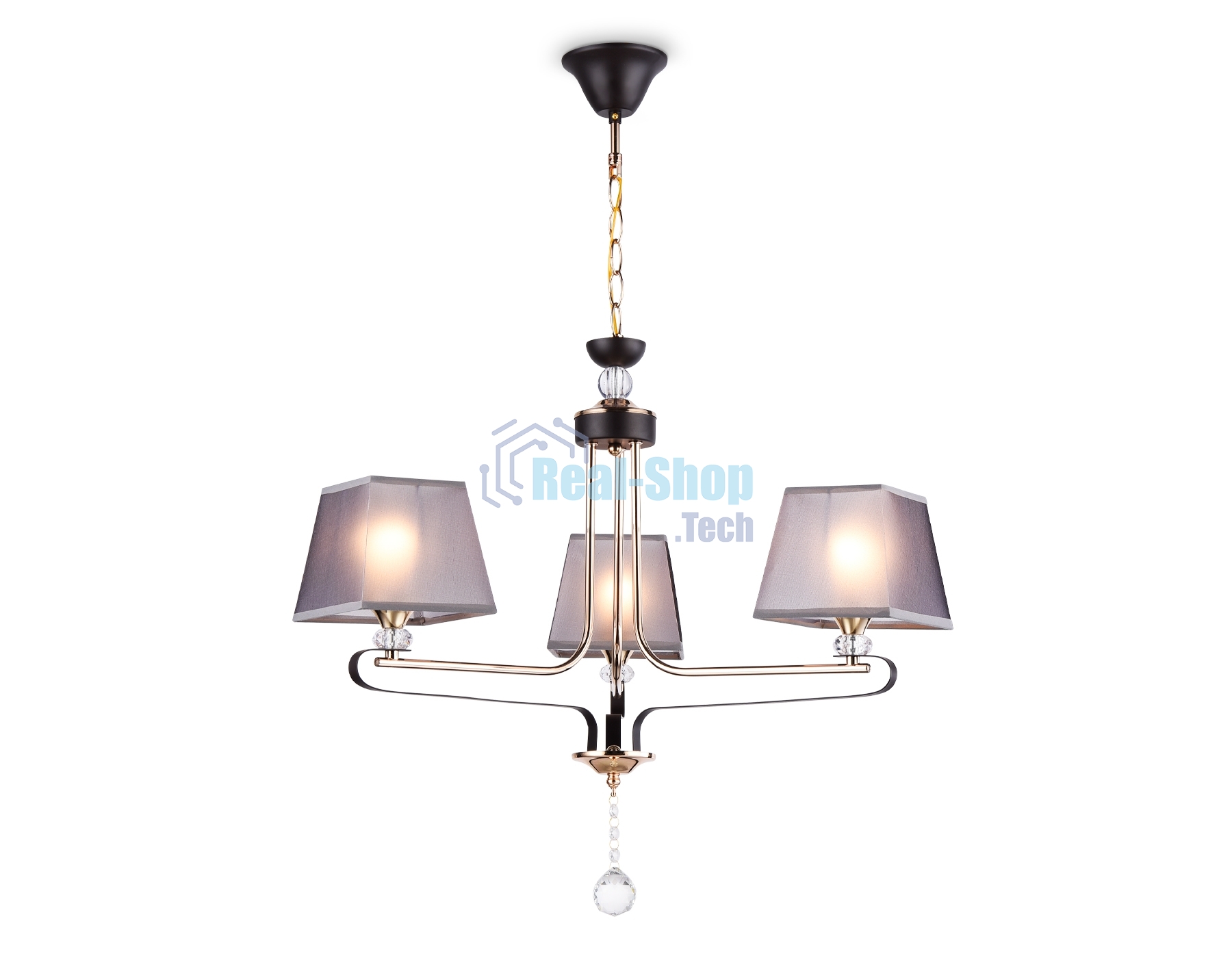 Светильник Ambrella light TR4614/3 CF/FGD кофе/золото E27/3 max 40W D640*800