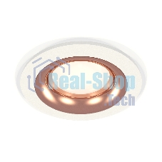 Комплект встраиваемого светильника Ambrella light XC7621006 SWH/PPG белый песок/золото розовое полированное MR16 GU5.3 (C7621, N7015)