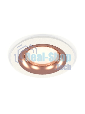 Комплект встраиваемого светильника Ambrella light XC7621006 SWH/PPG белый песок/золото розовое полированное MR16 GU5.3 (C7621, N7015)