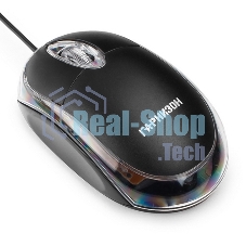 Мышь проводная Гарнизон GM-100 черный, 1000 dpi, USB, кнопки - 3